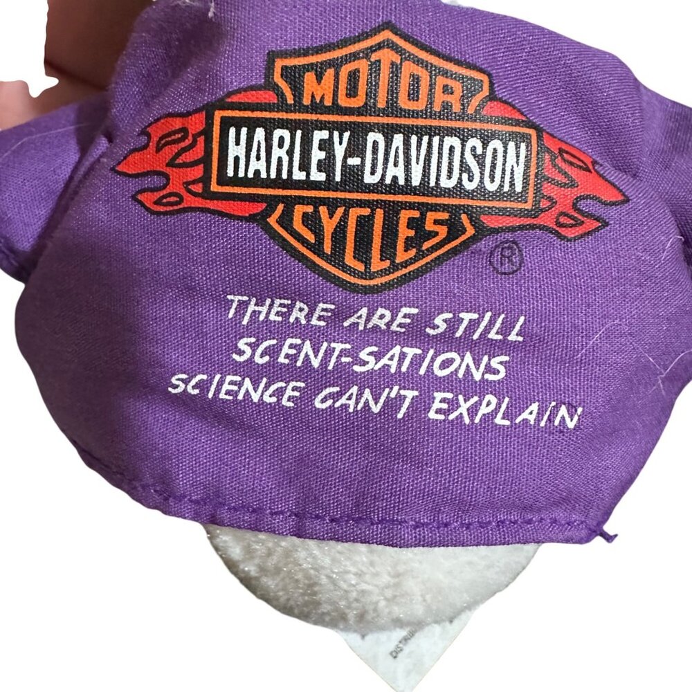 Vintage 1999 Harley-Davidson "Starke" The Skunk Plush Bean Bag Toy Black/White W - Picture 5 of 8
